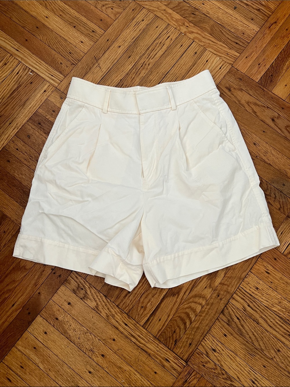 Classic Cream High-Waist Women’s Shorts
